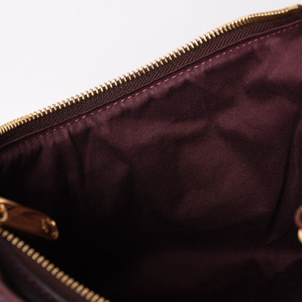 極美品 LOUIS VUITTON ルイヴィトン ラプソディーPM ワンショルダーバッグ M40406 モノグラム イディール レザー ボルドー 中古 4a002457