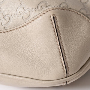 GUCCI グッチ GGキャンバス バンブー ハンドバッグ ベージュ ホワイト ショルダーストラップ 169961 ゴールド金具 美品 中古 4a002050