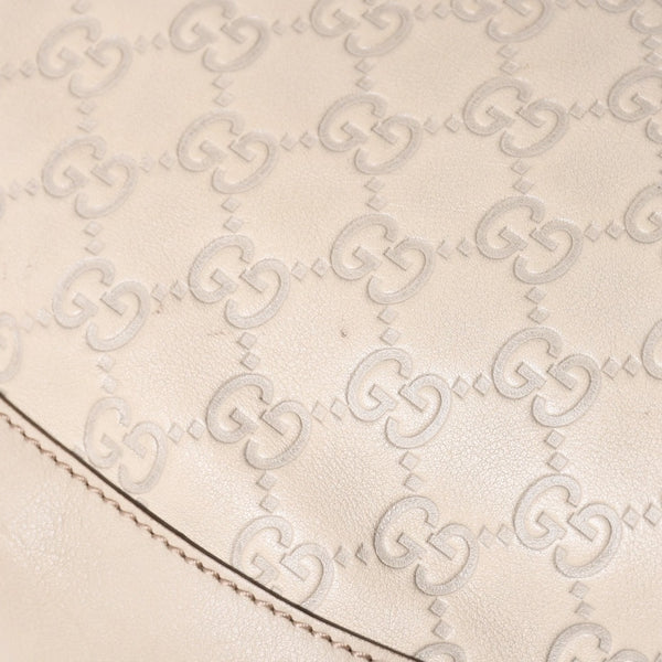GUCCI グッチ GGキャンバス バンブー ハンドバッグ ベージュ ホワイト ショルダーストラップ 169961 ゴールド金具 美品 中古 4a002050