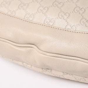 GUCCI グッチ GGキャンバス バンブー ハンドバッグ ベージュ ホワイト ショルダーストラップ 169961 ゴールド金具 美品 中古 4a002050