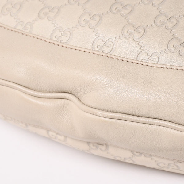 GUCCI グッチ GGキャンバス バンブー ハンドバッグ ベージュ ホワイト ショルダーストラップ 169961 ゴールド金具 美品 中古 4a002050