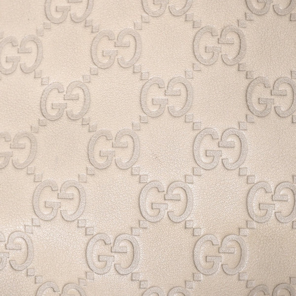 GUCCI グッチ GGキャンバス バンブー ハンドバッグ ベージュ ホワイト ショルダーストラップ 169961 ゴールド金具 美品 中古 4a002050