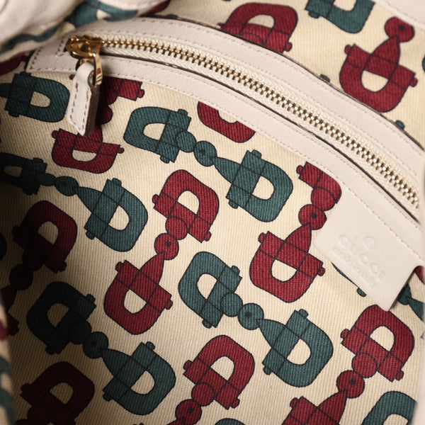GUCCI グッチ GGキャンバス バンブー ハンドバッグ ベージュ ホワイト ショルダーストラップ 169961 ゴールド金具 美品 中古 4a002050