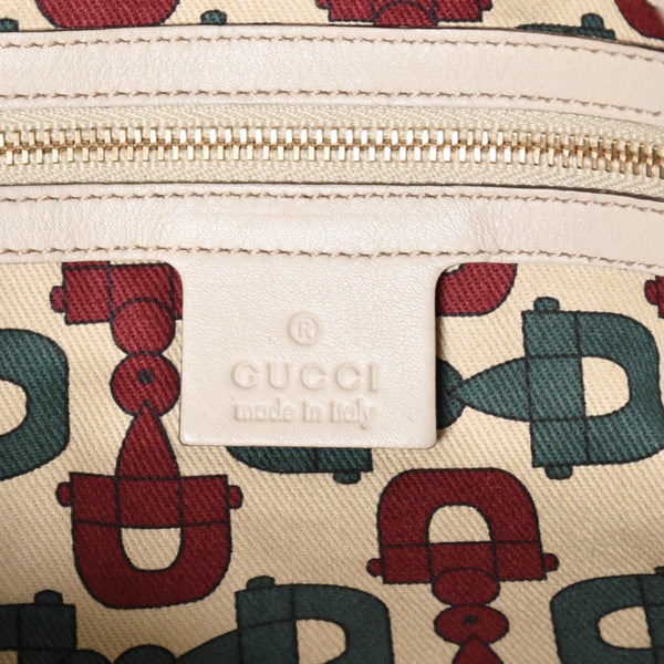 GUCCI グッチ GGキャンバス バンブー ハンドバッグ ベージュ ホワイト ショルダーストラップ 169961 ゴールド金具 美品 中古 4a002050