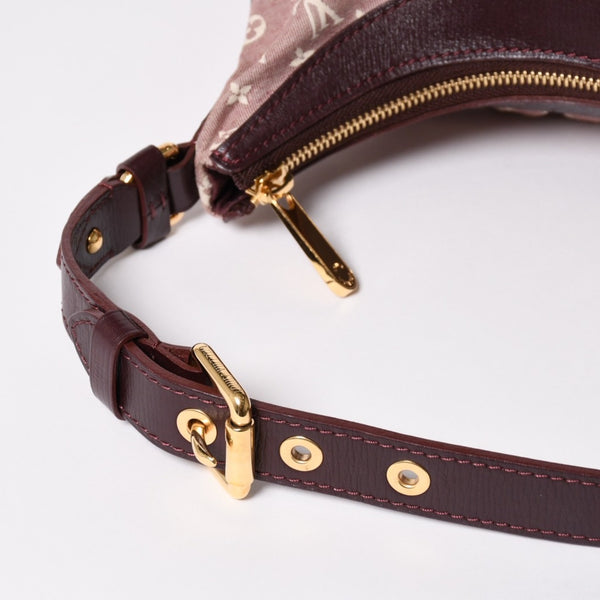 極美品 LOUIS VUITTON ルイヴィトン ラプソディーPM ワンショルダーバッグ M40406 モノグラム イディール レザー ボルドー 中古 4a002457