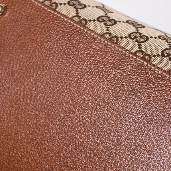 極美品 GUCCI グッチ GGキャンバス バンブー 137395 ハンドバッグ トートバッグ ブラウン 中古 4a001128