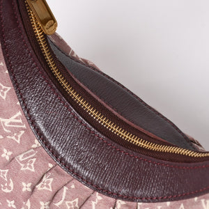 極美品 LOUIS VUITTON ルイヴィトン ラプソディーPM ワンショルダーバッグ M40406 モノグラム イディール レザー ボルドー 中古 4a002457