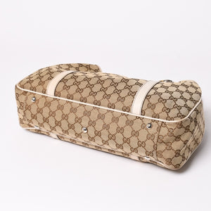 GUCCI グッチ GGツインズ GGキャンバス トートバッグ ショルダーバッグ 肩掛け レザー ベージュ アイボリー 232957 4a002944
