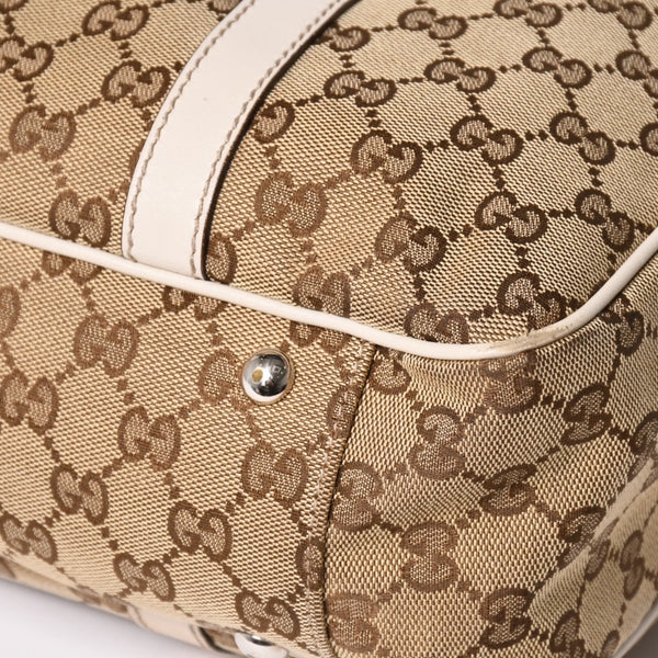 GUCCI グッチ GGツインズ GGキャンバス トートバッグ ショルダーバッグ 肩掛け レザー ベージュ アイボリー 232957 4a002944