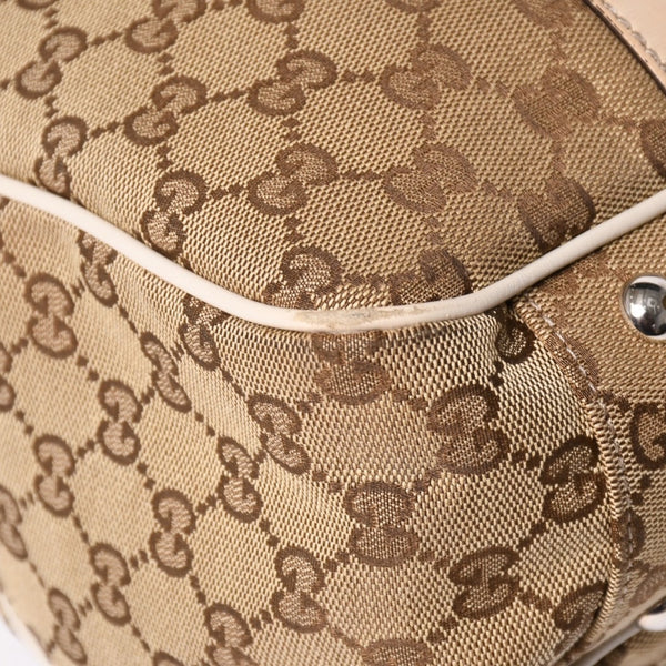GUCCI グッチ GGツインズ GGキャンバス トートバッグ ショルダーバッグ 肩掛け レザー ベージュ アイボリー 232957 4a002944