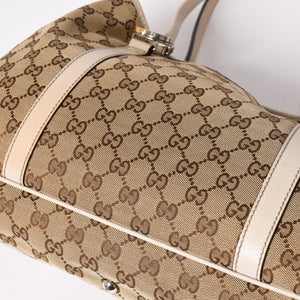 GUCCI グッチ GGツインズ GGキャンバス トートバッグ ショルダーバッグ 肩掛け レザー ベージュ アイボリー 232957 4a002944