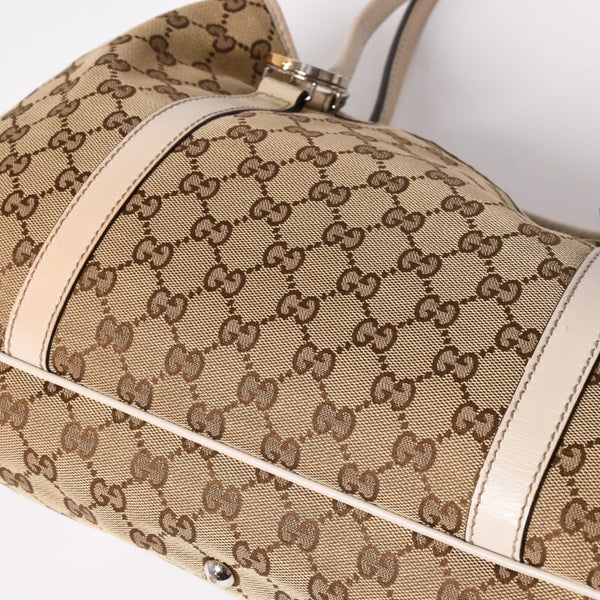 GUCCI グッチ GGツインズ GGキャンバス トートバッグ ショルダーバッグ 肩掛け レザー ベージュ アイボリー 232957 4a002944