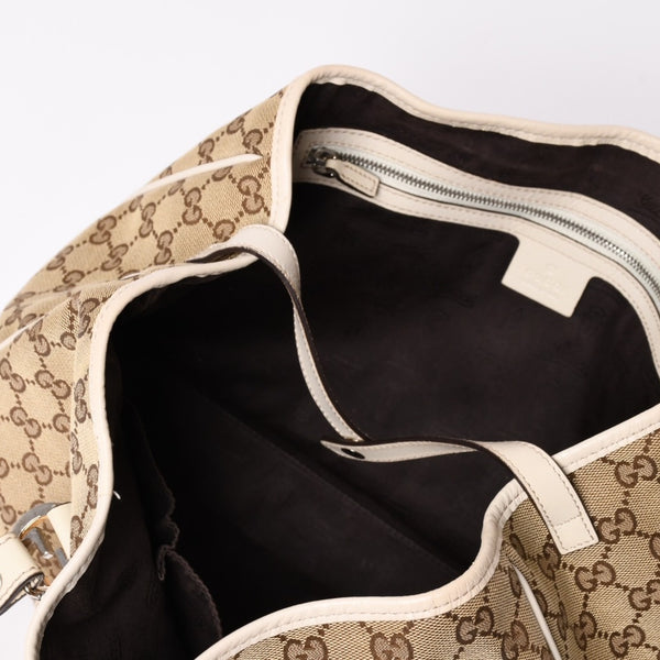 GUCCI グッチ GGツインズ GGキャンバス トートバッグ ショルダーバッグ 肩掛け レザー ベージュ アイボリー 232957 4a002944