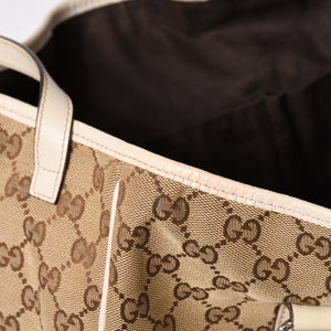 GUCCI グッチ GGツインズ GGキャンバス トートバッグ ショルダーバッグ 肩掛け レザー ベージュ アイボリー 232957 4a002944