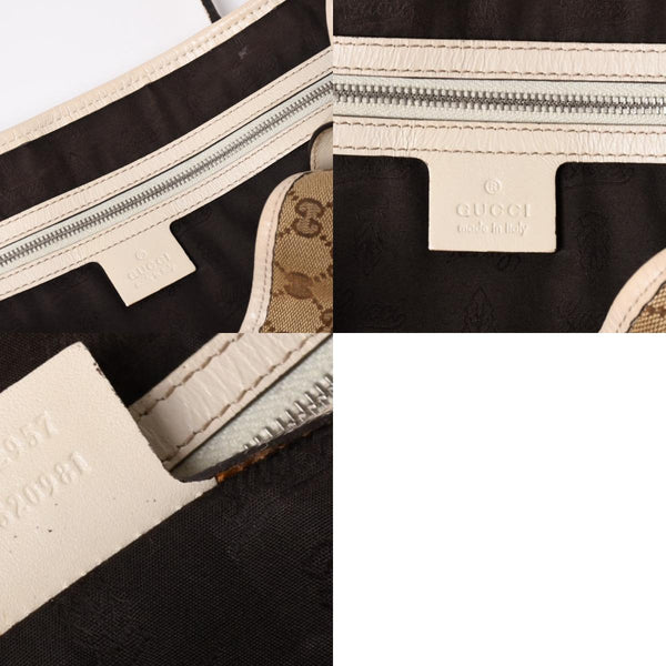 GUCCI グッチ GGツインズ GGキャンバス トートバッグ ショルダーバッグ 肩掛け レザー ベージュ アイボリー 232957 4a002944