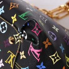 画像をギャラリービューアに読み込む, 極美品 LOUIS VUITTON ルイヴィトン 村上隆 モノグラムマルチカラー アニーMM ショルダーバッグ M40308 ノワール ゴールド金具 中古 4a002462