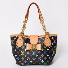 画像をギャラリービューアに読み込む, 極美品 LOUIS VUITTON ルイヴィトン 村上隆 モノグラムマルチカラー アニーMM ショルダーバッグ M40308 ノワール ゴールド金具 中古 4a002462