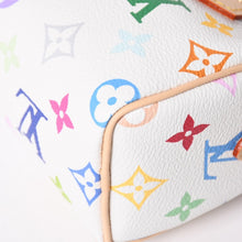 画像をギャラリービューアに読み込む, 新品同様 LOUIS VUITTON ルイヴィトン ナノ スピーディ ハンドバッグ M13391 モノグラム マルチカラー ホワイト 村上隆 中古 4a002520