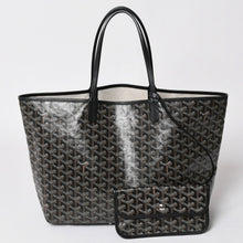 画像をギャラリービューアに読み込む, 極美品 GOYARD ゴヤール サンルイPM ゴヤールディンキャンバス カーフ ブラック シルバー金具 フランス製 中古 4a002742
