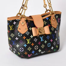 画像をギャラリービューアに読み込む, 極美品 LOUIS VUITTON ルイヴィトン 村上隆 モノグラムマルチカラー アニーMM ショルダーバッグ M40308 ノワール ゴールド金具 中古 4a002462
