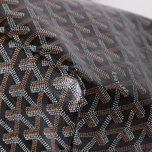 極美品 GOYARD ゴヤール サンルイPM ゴヤールディンキャンバス カーフ ブラック シルバー金具 フランス製 中古 4a002742