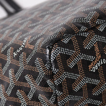 画像をギャラリービューアに読み込む, 極美品 GOYARD ゴヤール サンルイPM ゴヤールディンキャンバス カーフ ブラック シルバー金具 フランス製 中古 4a002742
