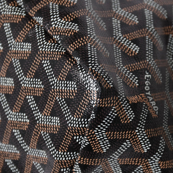 極美品 GOYARD ゴヤール サンルイPM ゴヤールディンキャンバス カーフ ブラック シルバー金具 フランス製 中古 4a002742