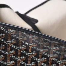 画像をギャラリービューアに読み込む, 極美品 GOYARD ゴヤール サンルイPM ゴヤールディンキャンバス カーフ ブラック シルバー金具 フランス製 中古 4a002742