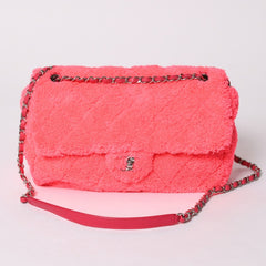 極美品 CHANEL シャネル Sフラップ Wチェーンショルダーバッグ 27番台 ココマーク シアリング レザー ピンク シルバー金具 中古 4a002468