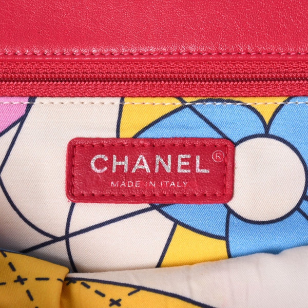 極美品 CHANEL シャネル Sフラップ Wチェーンショルダーバッグ 27番台 ココマーク シアリング レザー ピンク シルバー金具 中古 4a002468