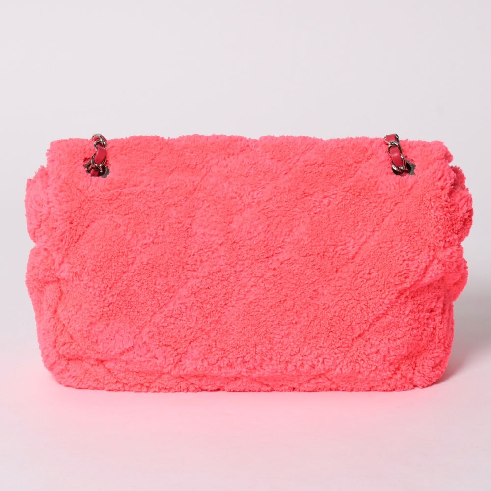 極美品 CHANEL シャネル Sフラップ Wチェーンショルダーバッグ 27番台 ココマーク シアリング レザー ピンク シルバー金具 中古 4a002468