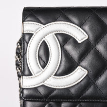 画像をギャラリービューアに読み込む, CHANEL シャネル カンボンライン チェーンウォレット ショルダーバッグ A46646 ブラック シルバー金具 美品 中古 4a002772