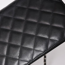 画像をギャラリービューアに読み込む, CHANEL シャネル カンボンライン チェーンウォレット ショルダーバッグ A46646 ブラック シルバー金具 美品 中古 4a002772