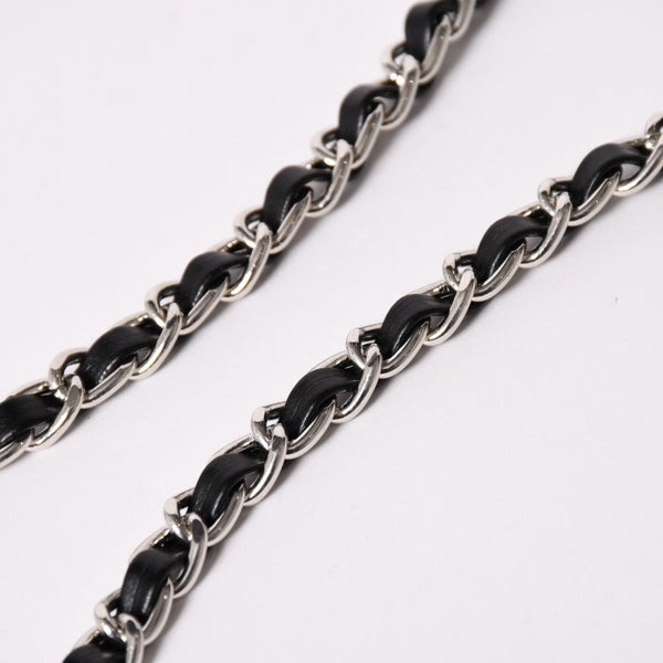 CHANEL シャネル カンボンライン チェーンウォレット ショルダーバッグ A46646 ブラック シルバー金具 美品 中古 4a002772
