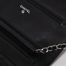 画像をギャラリービューアに読み込む, CHANEL シャネル カンボンライン チェーンウォレット ショルダーバッグ A46646 ブラック シルバー金具 美品 中古 4a002772