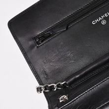 画像をギャラリービューアに読み込む, CHANEL シャネル カンボンライン チェーンウォレット ショルダーバッグ A46646 ブラック シルバー金具 美品 中古 4a002772
