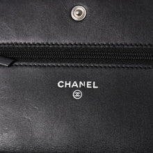 画像をギャラリービューアに読み込む, CHANEL シャネル カンボンライン チェーンウォレット ショルダーバッグ A46646 ブラック シルバー金具 美品 中古 4a002772