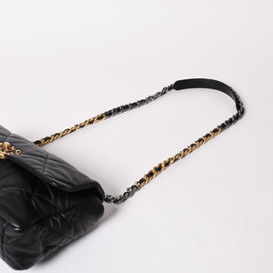 極美品 CHANEL シャネル CHANEL19 LARGE シャネル19 ラージ チェーンショルダーバッグ AS1161 28番台 ラムスキン ブラック 中古 4a002467