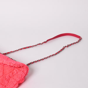 極美品 CHANEL シャネル Sフラップ Wチェーンショルダーバッグ 27番台 ココマーク シアリング レザー ピンク シルバー金具 中古 4a002468