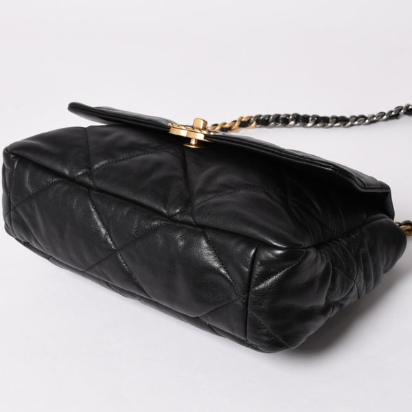 極美品 CHANEL シャネル CHANEL19 LARGE シャネル19 ラージ チェーンショルダーバッグ AS1161 28番台 ラムスキン ブラック 中古 4a002467