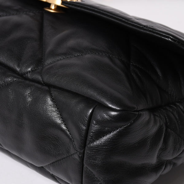 極美品 CHANEL シャネル CHANEL19 LARGE シャネル19 ラージ チェーンショルダーバッグ AS1161 28番台 ラムスキン ブラック 中古 4a002467