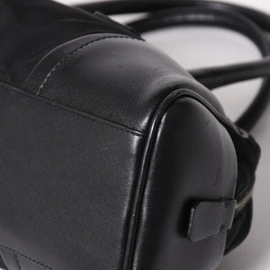 PRADA プラダ ハンドバッグ B10747 トライアングルロゴ 三角プレート ナイロン レザー ブラック シルバー金具 良品 中古 4a002471