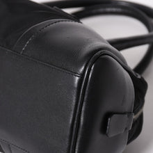 画像をギャラリービューアに読み込む, PRADA プラダ ハンドバッグ B10747 トライアングルロゴ 三角プレート ナイロン レザー ブラック シルバー金具 良品 中古 4a002471