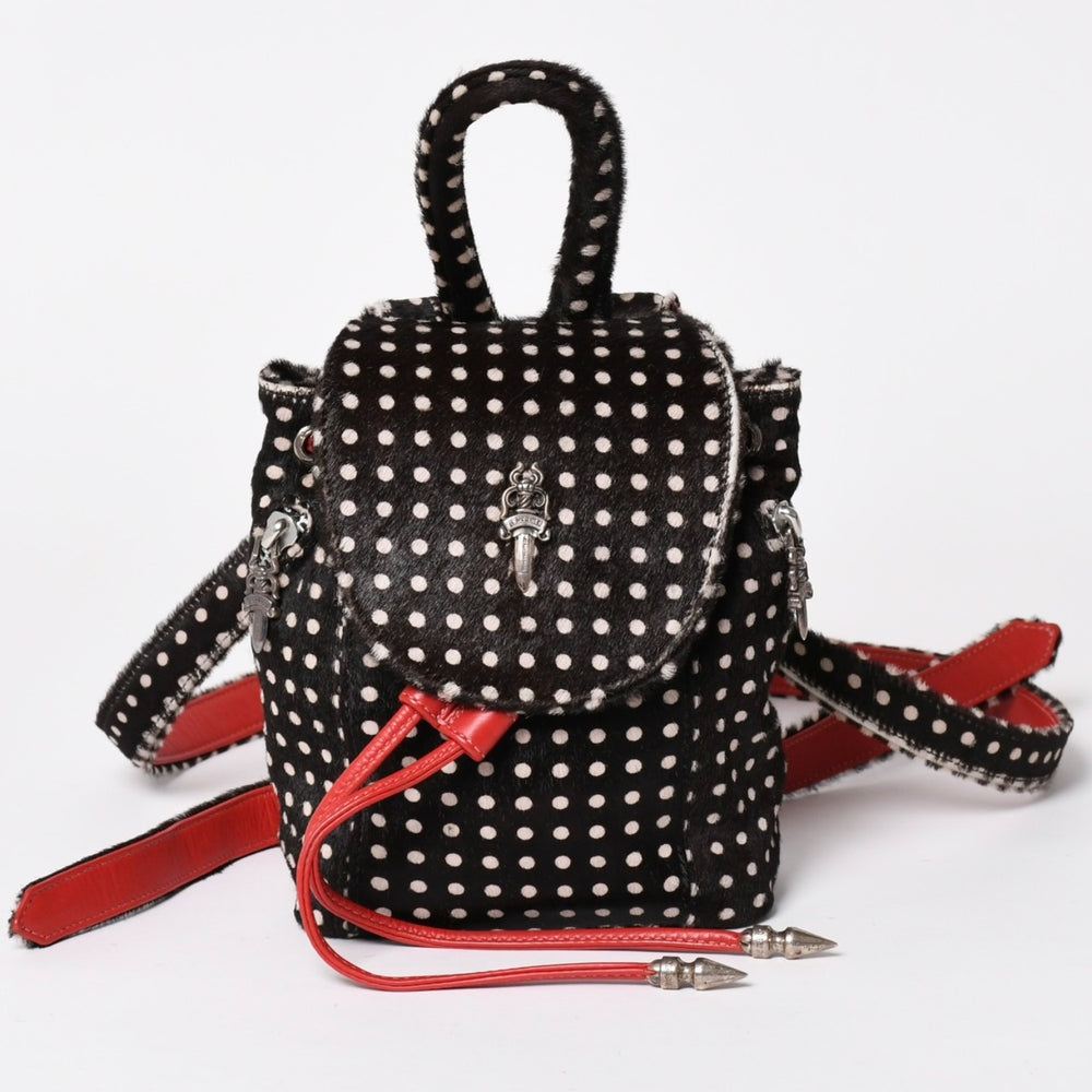 Very good condition CHROME HEARTS IGGY MINI Backpack with mini dagger Harako Black Used 4a003339
