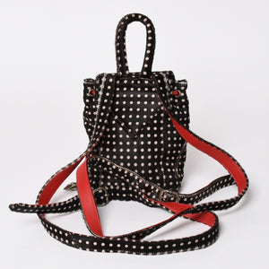 極美品 CHROME HEARTS クロムハーツ IGGY MINI イギー ミニ ダガー付き バックパック ハラコ ブラック 中古 4a003339