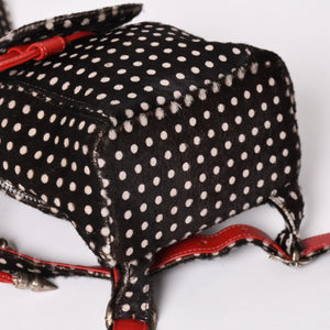 極美品 CHROME HEARTS クロムハーツ IGGY MINI イギー ミニ ダガー付き バックパック ハラコ ブラック 中古 4a003339