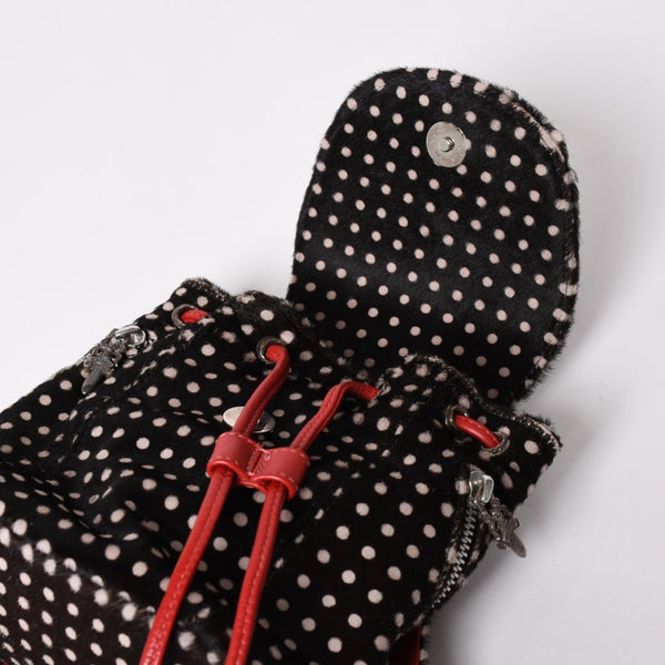 極美品 CHROME HEARTS クロムハーツ IGGY MINI イギー ミニ ダガー付き バックパック ハラコ ブラック 中古 4a003339