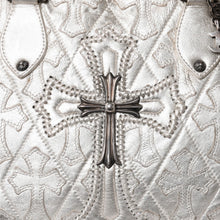 画像をギャラリービューアに読み込む, 極美品 CHROME HEARTS クロムハーツ ミディアム フルセメタリークロスパッチ ラージクロスジムバッグ 現行型 シルバー 中古 4a003335