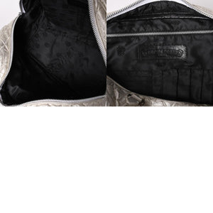 極美品 CHROME HEARTS クロムハーツ ミディアム フルセメタリークロスパッチ ラージクロスジムバッグ 現行型 シルバー 中古 4a003335