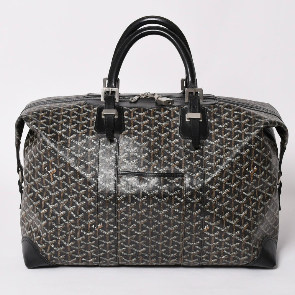 GOYARD ゴヤール ボストンバッグ ビジネスバッグ ハンドバッグ トラベルバッグ ボーイング45 PVC シルバー金具 美品 中古 4a002473